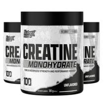 Kit 3x Creatina Monohidratada Pura 300g - Nutrex