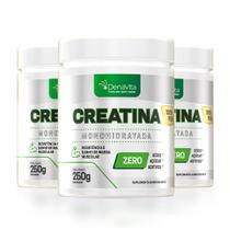 Kit 3x Creatina Pura 100% Monohidratada 250g Creatine Micronizada -Denavita