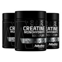 Kit 3X Creatina Pura Monohidrata 100% 300G - Atlhetica