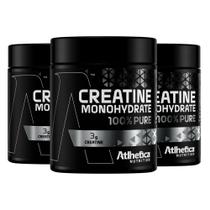 Kit 3x Creatina Pura Monohidrata 100% 300g - Atlhetica