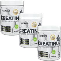 Kit 3X Creatina Up Monohidratada Vegano - 100g Natural - Nutrata