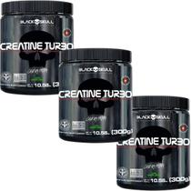 Kit 3X Creatine Turbo Monohidratada - 300g Limão - Black Skull Kit 3X Creatine Turbo Monohidratada - 300g Limão - Black Skull