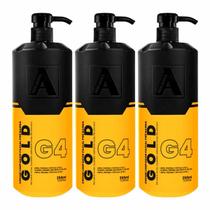 Kit 3X Creme Pré Barba Gold G4 350Ml Alfa Look'S