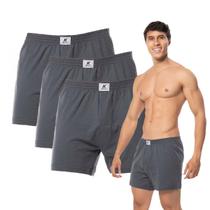 Kit 3x Cueca Samba Canção Masculina Abertura Algodão Keeper