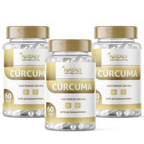 Kit 3x Cúrcu 95 Curcu 60 Capsulas de 500mg Nataly