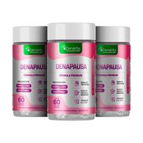 Kit 3x Denapausa, Óleo de Prímula, Linhaça, Borragem + Triptofano - Menopausa e TPM 180 Cápsulas - Denavita