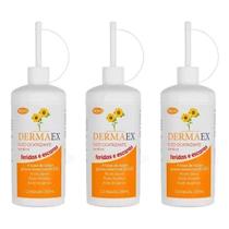 Kit 3x Dermaex Oleo de Girassol Feridas Escaras Cicatrizante 200mL