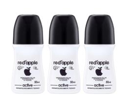 Kit 3x Desodorante Roll-On Active 50ml - Red Apple
