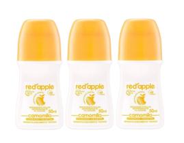 Kit 3x Desodorante Roll-On Camomila 50ml - Red Apple Kit 3x Desodorante Roll-On Camomila 50ml - Red Apple