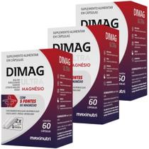 KIT 3X DIMAG ULTRA (5 mangésios) 60 cápsulas - Maxinutri