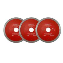 Kit 3x Discos Diamantado Contínuo 4.3/8" P/ Serras Mármore