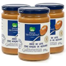 Kit 3x Doce de Leite Puro Diet SÃO LOURENÇO 375g Zero Açucar