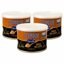 Kit 3x Doce de Leite Senador Sérvulo Tradicional Mineiro Lata 400g Total 1,2kg