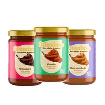 Kit 3x Doce Fit Fitíssimo Zero Açúcar Zero Lactose Sem Glúten Adoçado com Stevia Cocada Brigadeiro Doce de Leite