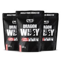 Kit 3x Dragon Whey Snake Dragon Refil 500g Cada
