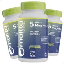 Kit 3x Duom 5 Magnésio Malato Quelato Taurato Citrato Óxido
