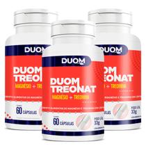 Kit 3x Duom Treonat Suplemento Magnésio + Treonina 180 Cáps