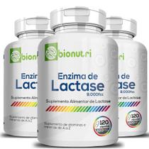 Kit 3x Enzima Lactase 120 Cápsulas 500mg Bionutri - Intolerância a Lactose