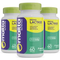 Kit 3x Enzima Lactase Suplemento Alimentar 180 Cápsulas Digestivas Oferta Lactose Rápida Absorção