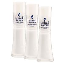 Kit 3X Esmalte Haskell Santorini Cor Casinha Branca 8ml