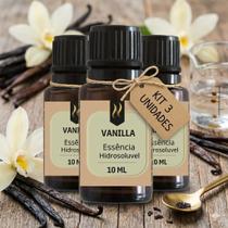 Kit 3x Essências Aromatizantes Nattuaromas hidrossolúvel Aroma:VANILLA Kit 3x Essências Aromatizantes Nattuaromas hidrossolúvel Aroma:VANILLA
