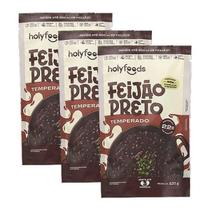 Kit 3X: Feijão Preto Temperado Holyfoods 120G