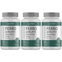 Kit 3X Ferro Quelato Bisglicinato - 60 Comprimidos - Lauton Nutrition