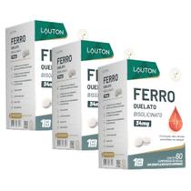 KIT 3X Ferro Quelato Bisglicinato 60 comprimidos - Lauton