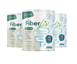 Kit 3x FíberLiv 7 Fibras suplemento em pó 250g Lauton