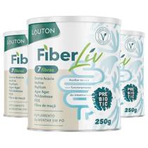 Kit 3x Fibra Prebiotico FiberLiv 7 Fibras 250g - Lauton Kit 3x Fibra Prebiotico FiberLiv 7 Fibras 250g - Lauton