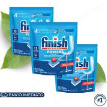 Kit 3x Finish Detergente em Tablete para Lava Louças 13tabs Original Limpeza Profunda Ação Poderosa