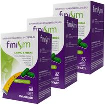 KIT 3X FiniSim ( Cromo, Ágar, Espirulina, Colina e Psyllium) 60 cápsulas - Maxinutri