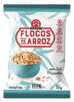 Kit 3X: Flocos De Arroz Integral Com Sal Marinho Okoshi 40G