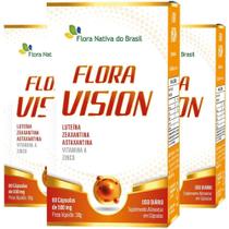 Kit 3X Floran Vision Luteína, Astaxantina, Zeaxantina E - Flora Nativa Do Brasil