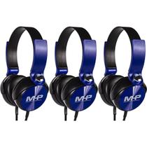 Kit 3X Fone de Ouvido - Azul - MHP Kit 3X Fone de Ouvido - Azul - MHP