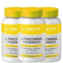 Kit 3x fonte De Magnésio + L-treonina 180 caps Abihto Kit 3x fonte De Magnésio + L-treonina 180 caps Abihto