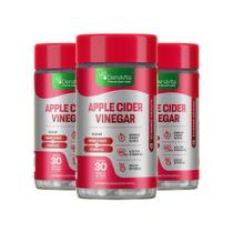 Kit 3x Frascos Apple Cider - Vinagre De Maçã + Beterraba + Vitamina B12 - Denavita