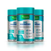 Kit 3x Frascos Bio Magnésio Quelato - 180 Cápsulas, 700mg - Denavita