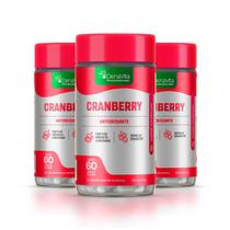 Kit 3x Frascos De Cranberry Concentrado, Antioxidante, Rico em Fibras e Vitamina C - Denavita