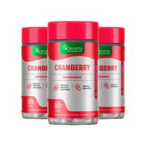 Kit 3x Frascos De Cranberry Concentrado - Antioxidante Rico em Fibras - Vegano - Denavita
