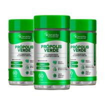 Kit 3x Frascos de Extrato De Própolis Verde + Vitaminas C- D- E - Vegano - Denavita