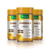 Kit 3x Frascos de Ômega 3, Epa, Dha 1.000Mg Suplemento Alimentar, 180 Capsulas - Denavita