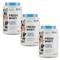 Kit 3X Fresh Whey - 900g Chocolate e Pasta de Amendoim - Dux Nutrition Kit 3X Fresh Whey - 900g Chocolate e Pasta de Amendoim - Dux Nutrition