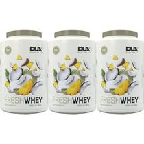 Kit 3X Fresh Whey - 900g Coco e Abacaxi - Dux Nutrition Kit 3X Fresh Whey - 900g Coco e Abacaxi - Dux Nutrition