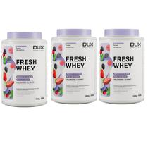 Kit 3X Fresh Whey - 900g Frutas Vermelhas - Dux Nutrition Kit 3X Fresh Whey - 900g Frutas Vermelhas - Dux Nutrition