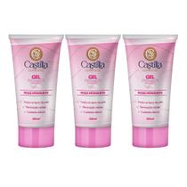 Kit 3x Gel Esfoliante Facial Rosa Mosqueta Castilla 100mL Limpeza Profunda, Antioxidante e Renovad Kit 3x Gel Esfoliante Facial Rosa Mosqueta Castilla 100mL Limpeza Profunda, Antioxidante e Renovad