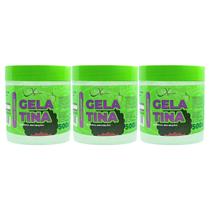 Kit 3x Gelatina Hidratação Definição De Cachos E Volume Maçã Verde 500g Naxos