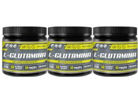 Kit 3x Glutamina 100% Pura Micronizada 250g FNB