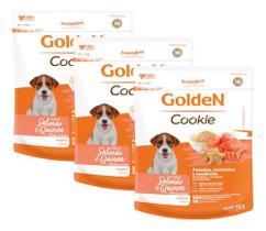 Kit 3x golden cookie filhote salmao e quinoa 350g