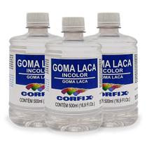 Kit 3x Goma Laca Incolor 500ml Corfix